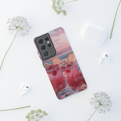 Tough Case - Pink Beach Cocktail Phone Case