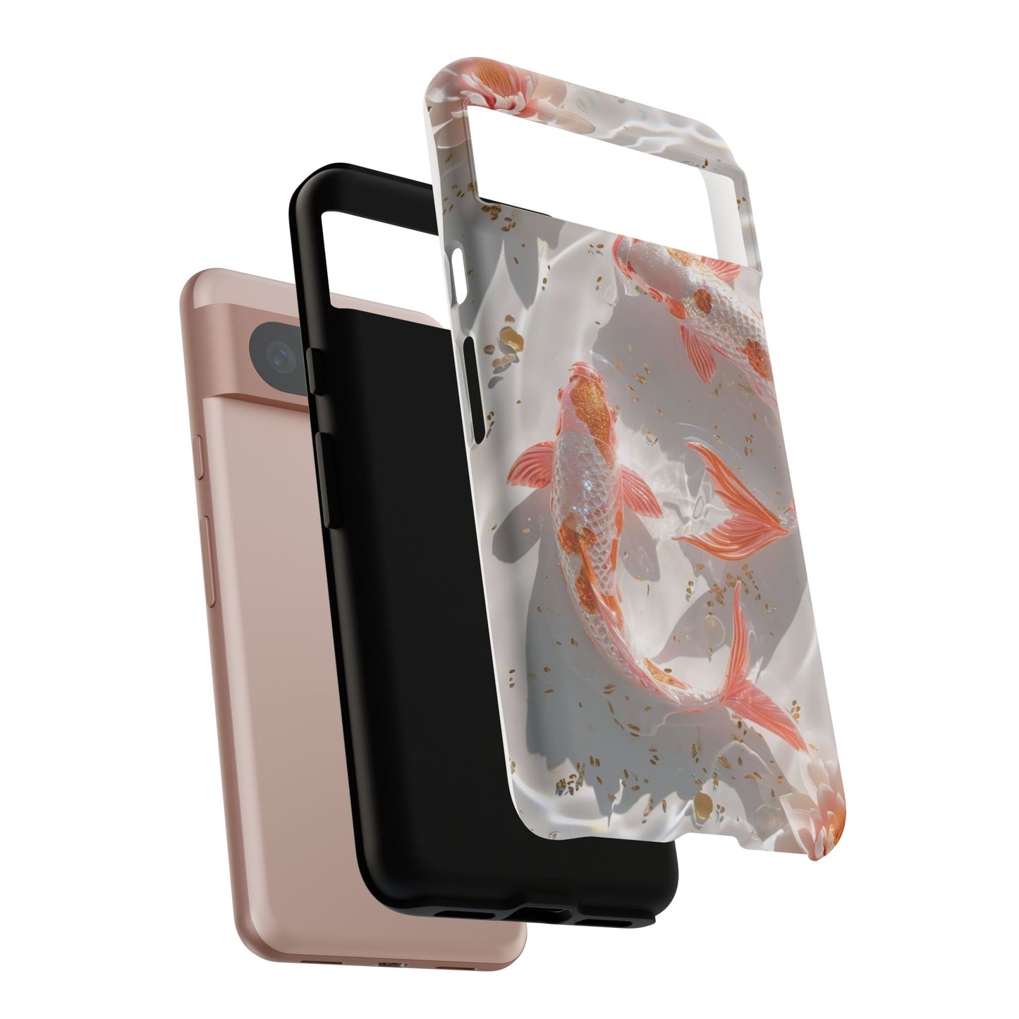 Koi Fish Phone Case "Serene Gold Fleck Watercolor"