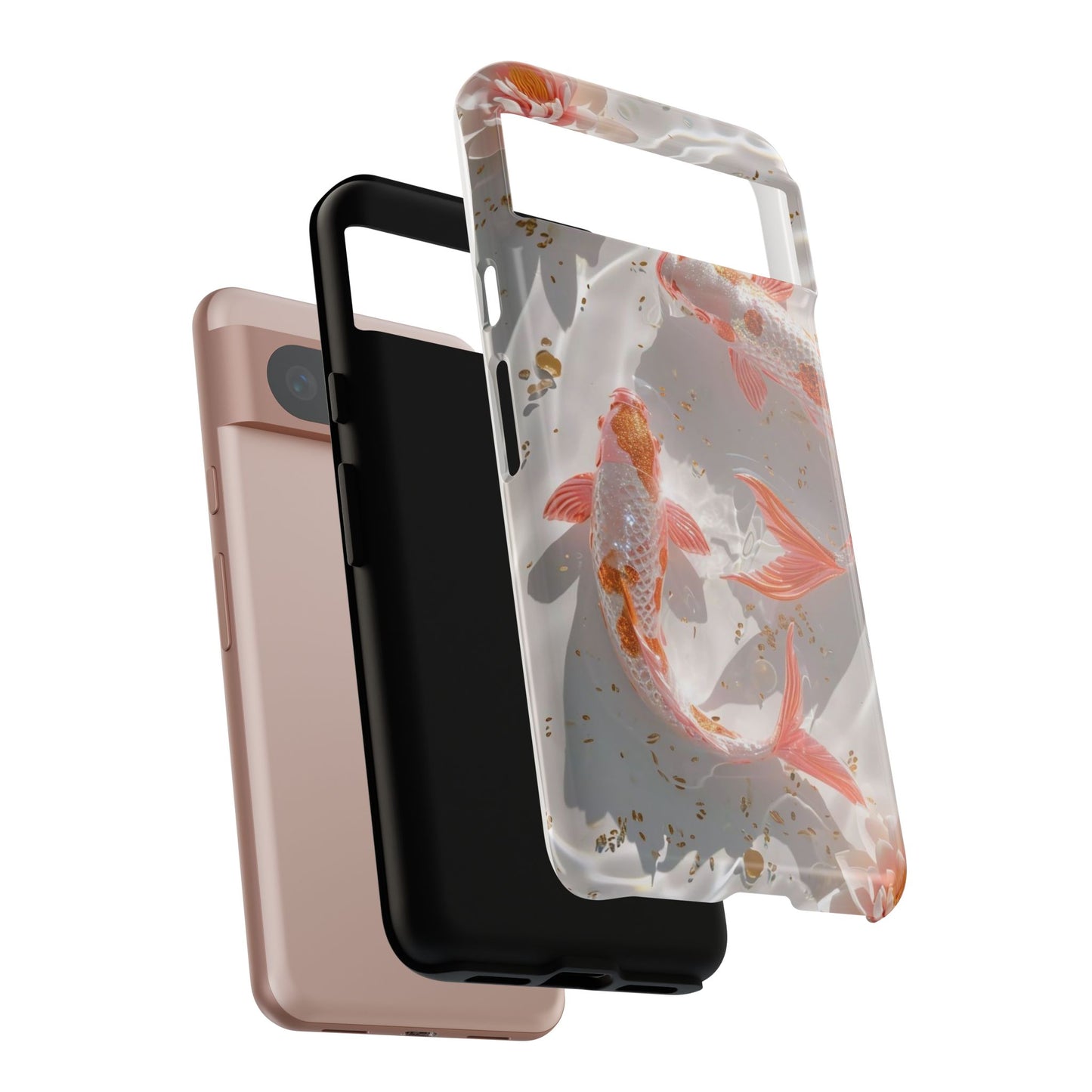 Koi Fish Phone Case "Serene Gold Fleck Watercolor"