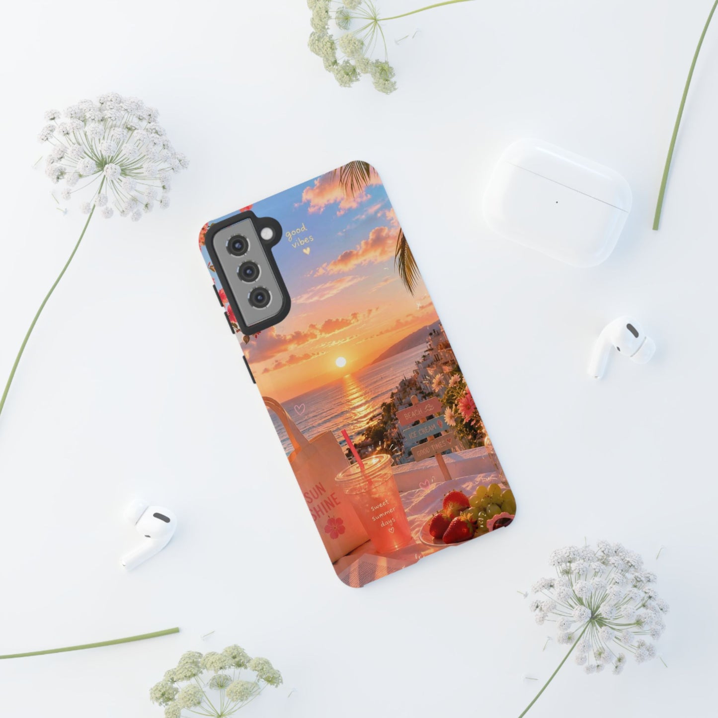 Sunset Beach Phone Case 'Good Vibes'