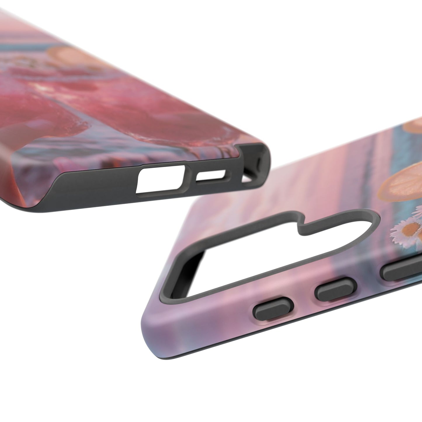 Pink Sunset Cocktail Phone Case — Beach Drink Protective Cover
