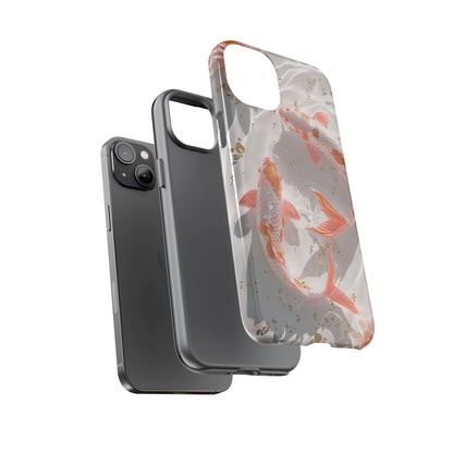 Koi Fish Phone Case "Serene Gold Fleck Watercolor"