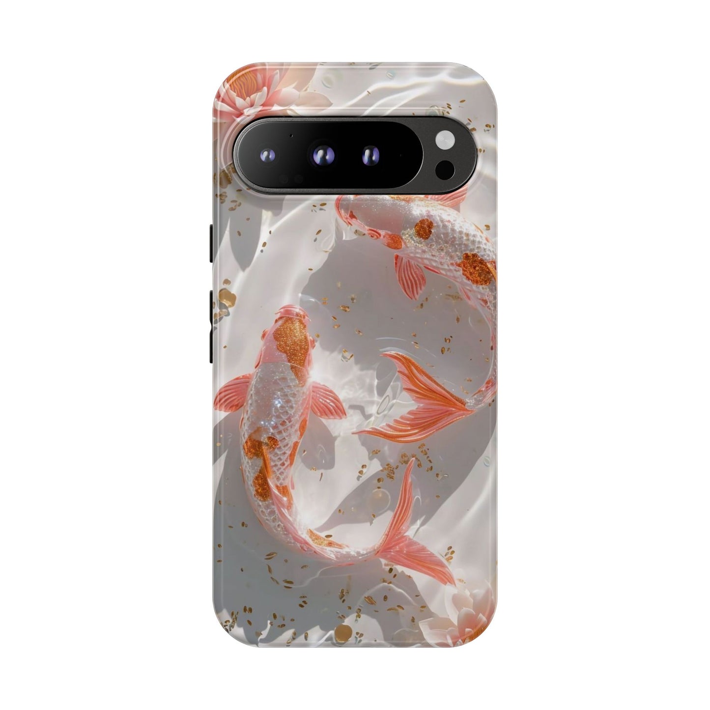 Koi Fish Phone Case "Serene Gold Fleck Watercolor"