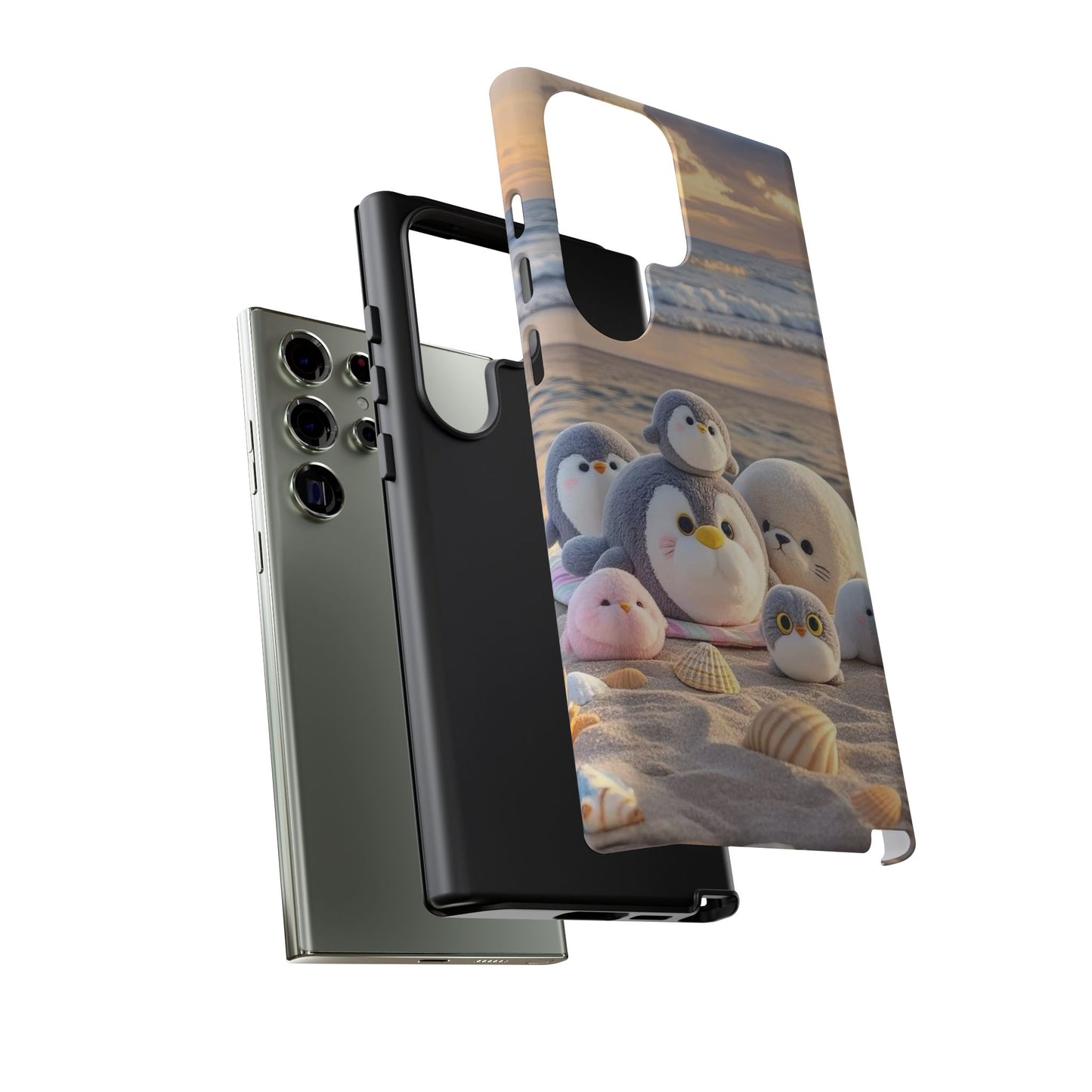 Cute Beach Penguin Phone Case "Kawaii Seaside Animal"