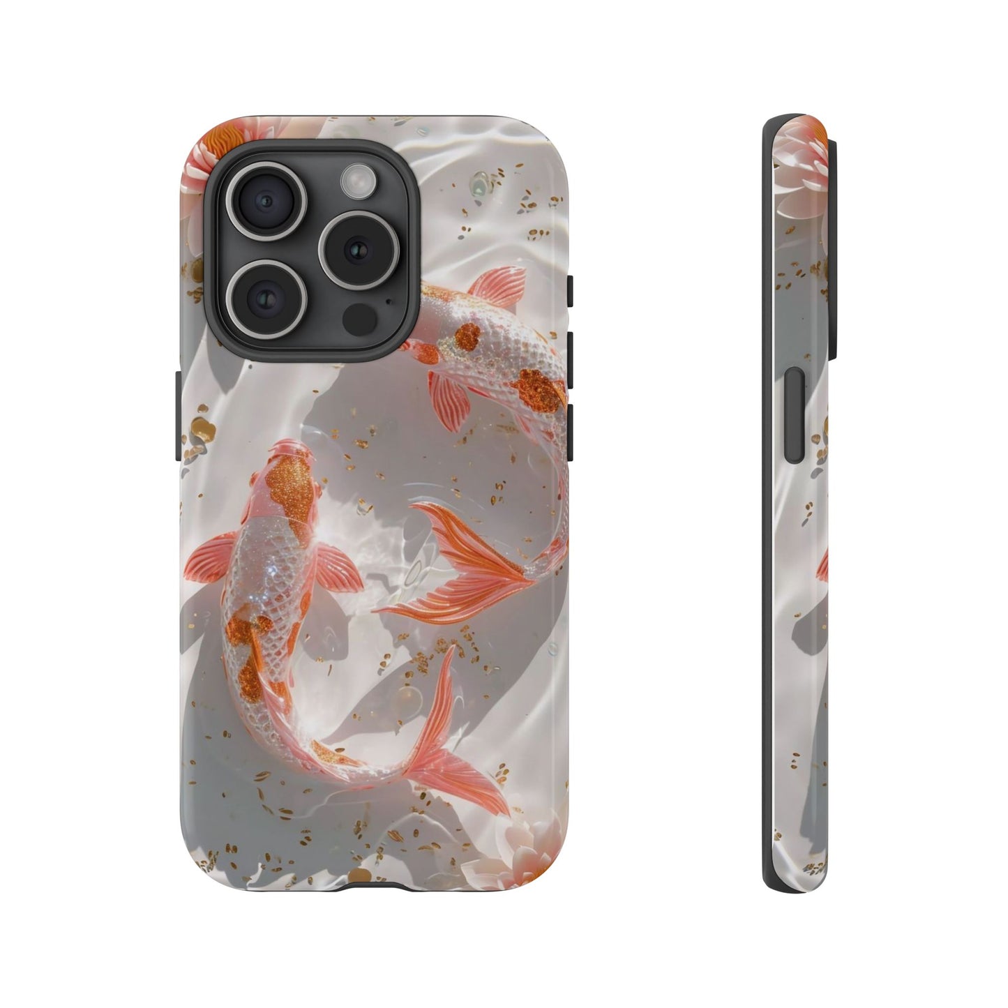Koi Fish Phone Case "Serene Gold Fleck Watercolor"