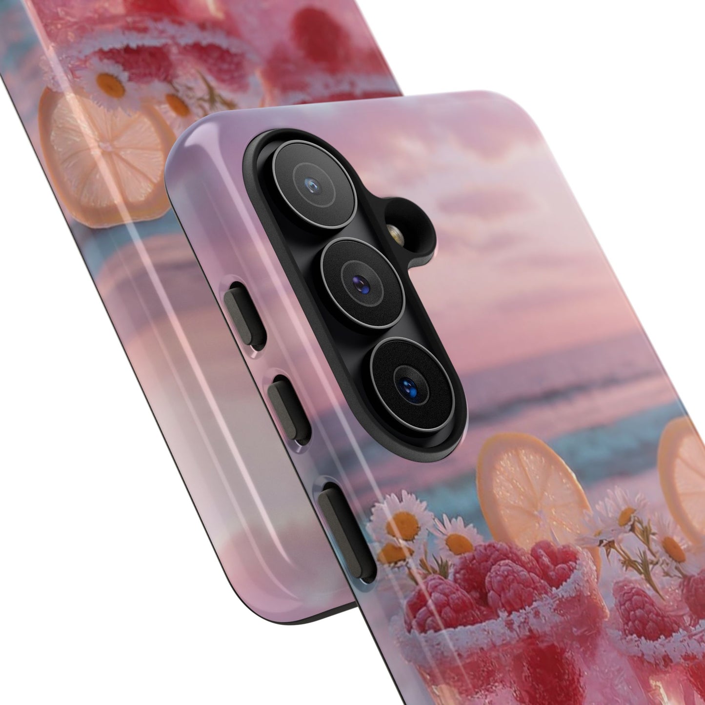 Pink Sunset Cocktail Phone Case — Beach Drink Protective Cover