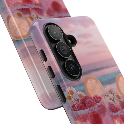 Pink Sunset Cocktail Phone Case — Beach Drink Protective Cover