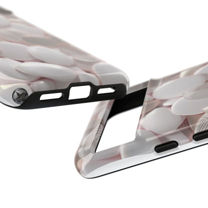 Phone Case – Soft Pink Pebble Pattern Protective Tough Case
