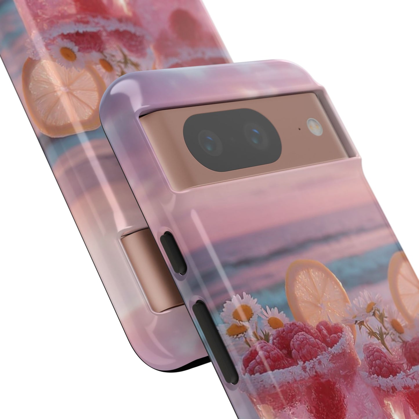 Pink Sunset Cocktail Phone Case — Beach Drink Protective Cover