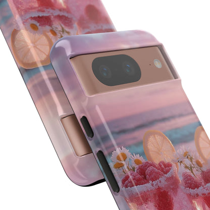 Pink Sunset Cocktail Phone Case — Beach Drink Protective Cover