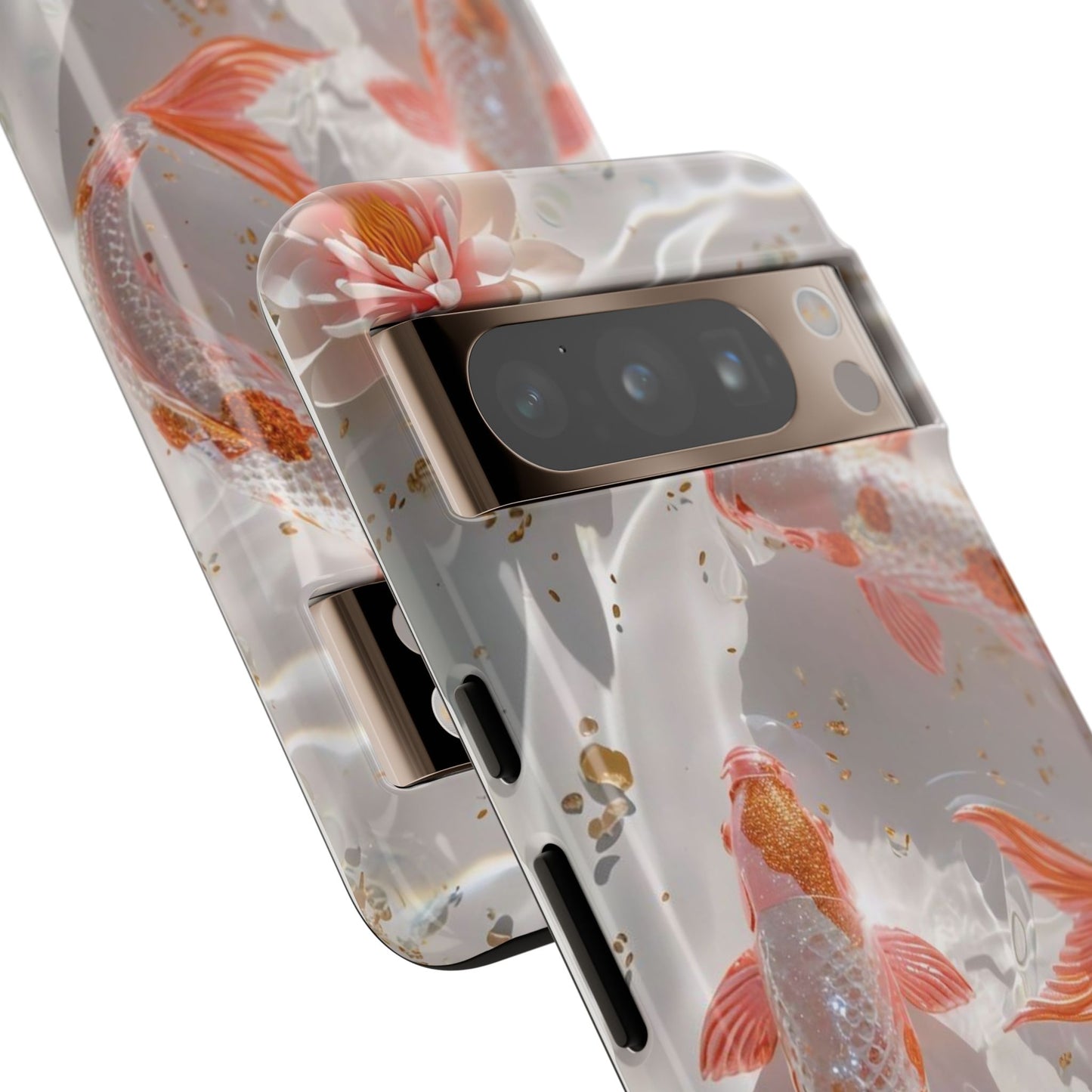 Koi Fish Phone Case "Serene Gold Fleck Watercolor"