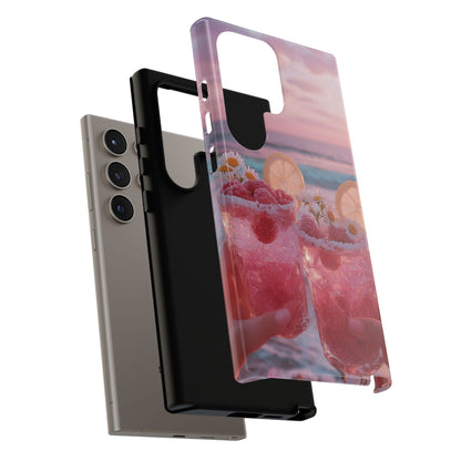 Pink Sunset Cocktail Phone Case — Beach Drink Protective Cover