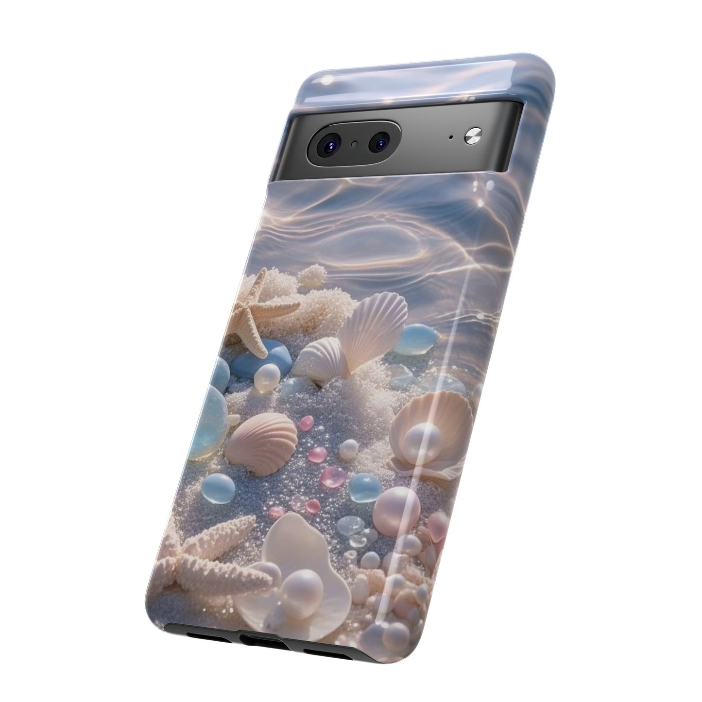 Seashell Pearl Phone Case — Pastel Beach Protective Tough Case