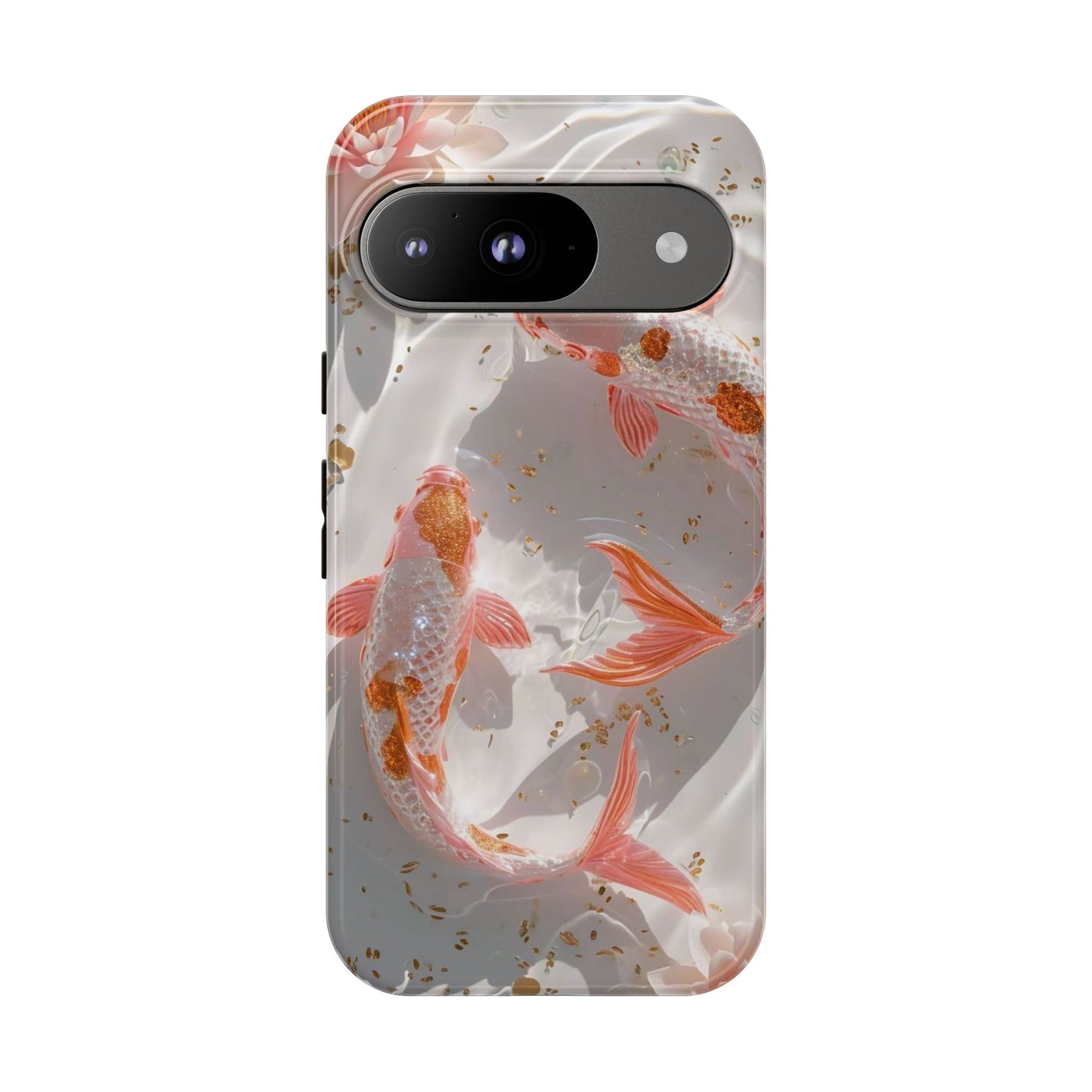 Koi Fish Phone Case "Serene Gold Fleck Watercolor"