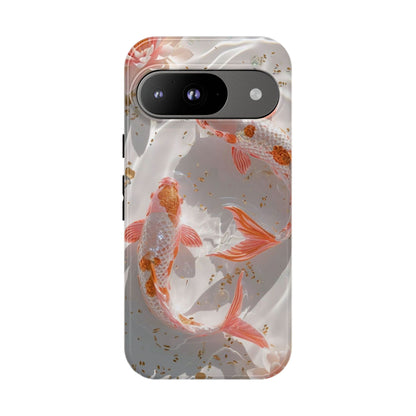 Koi Fish Phone Case "Serene Gold Fleck Watercolor"