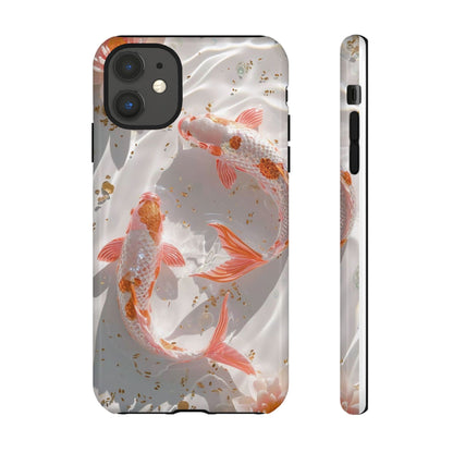 Koi Fish Phone Case "Serene Gold Fleck Watercolor"