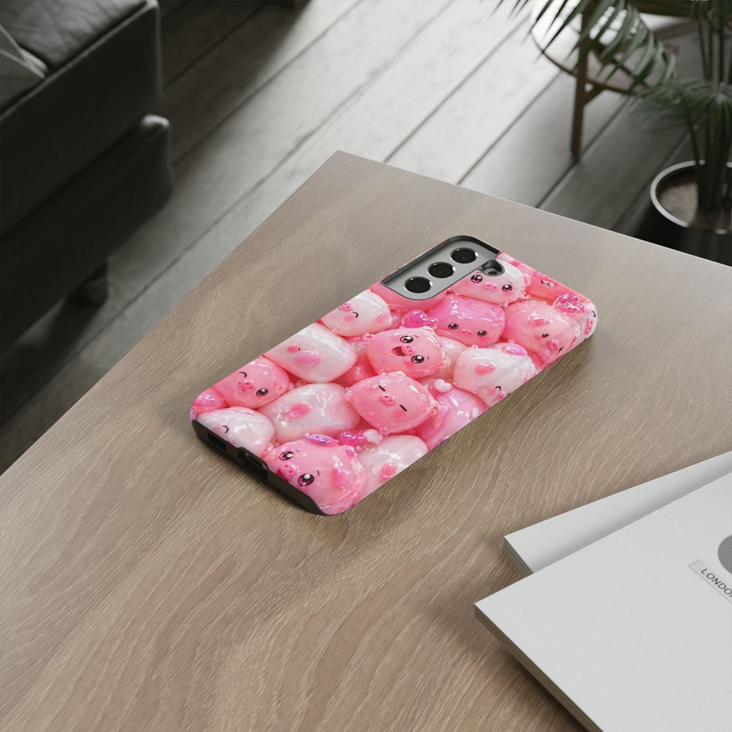 Cute Soft-Pink Character Protective Phone Case