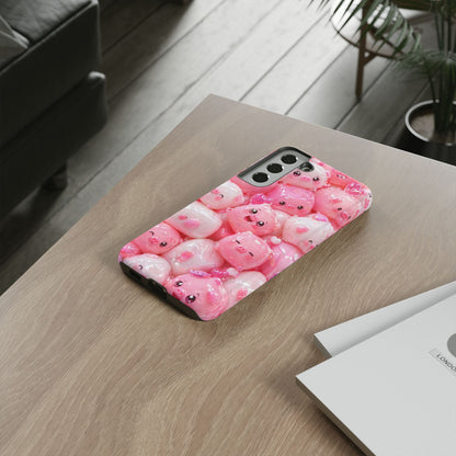 Cute Soft-Pink Character Protective Phone Case