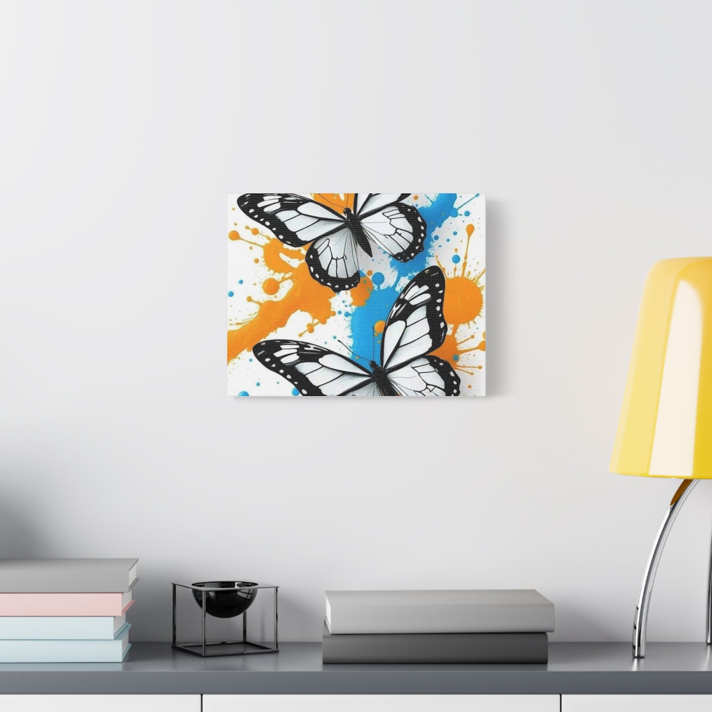 Butterfly Splash Canvas Wall Art — Matte Stretched Canvas