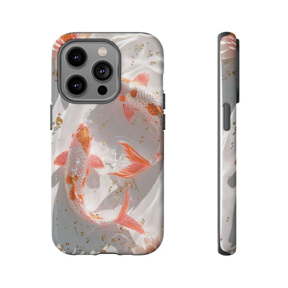 Koi Fish Phone Case "Serene Gold Fleck Watercolor"