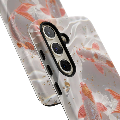 Koi Fish Phone Case "Serene Gold Fleck Watercolor"