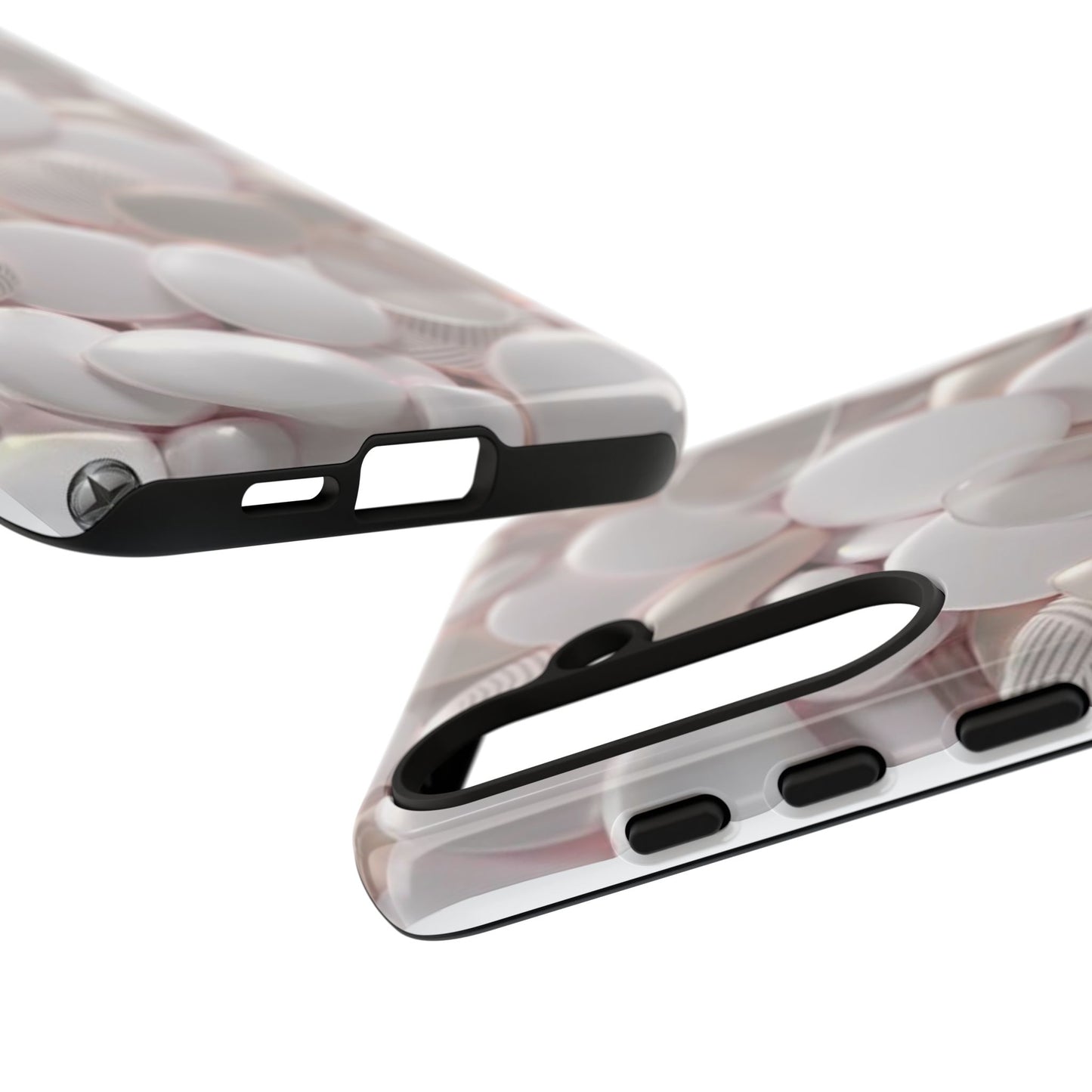 Phone Case – Soft Pink Pebble Pattern Protective Tough Case