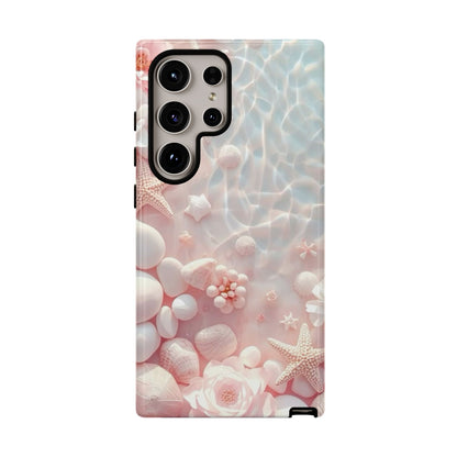 Phone Case — Pink Seashell Starfish Beach Waterproof Design