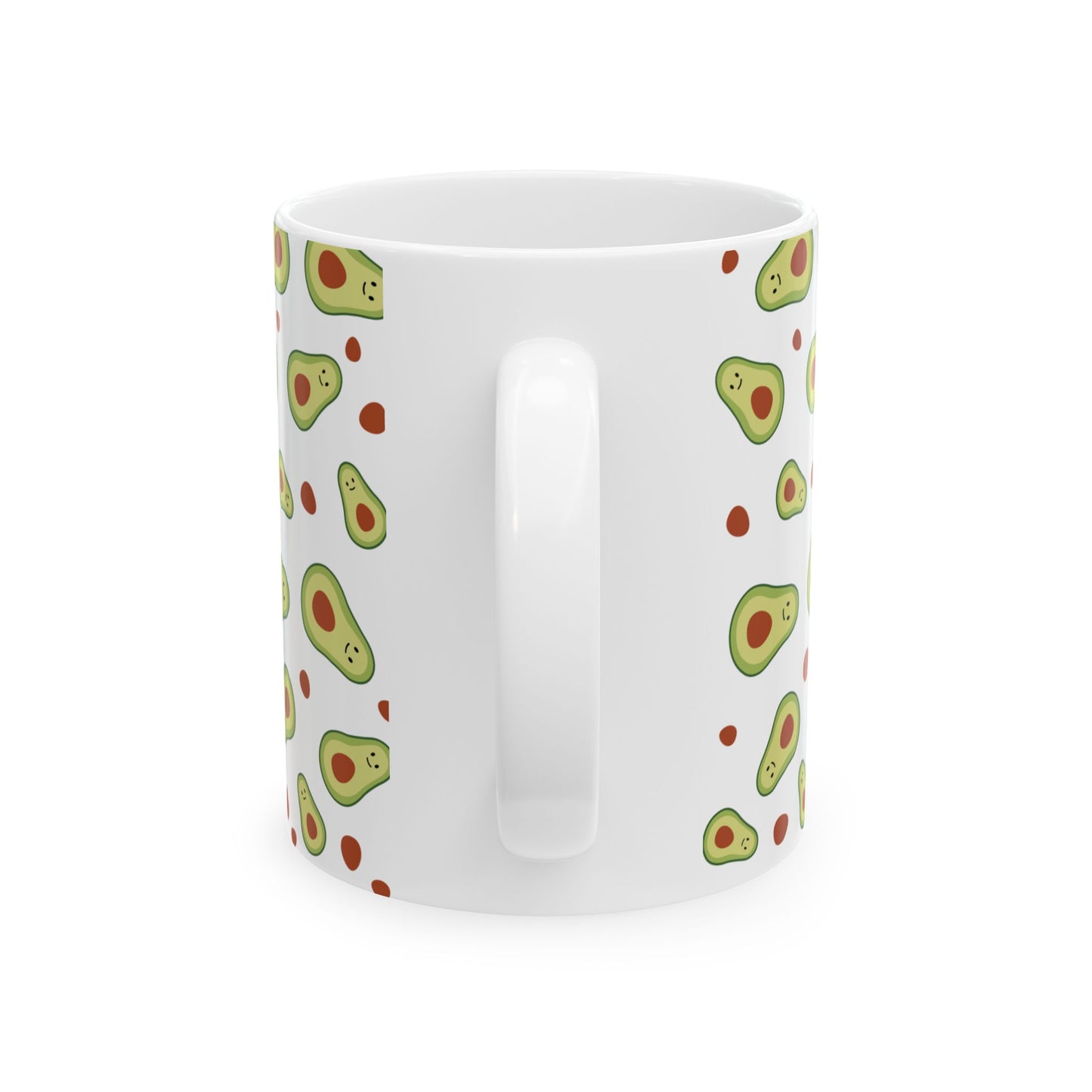 Cute Avocado Pattern Mug | Ceramic Coffee Cup, 11oz or 15oz
