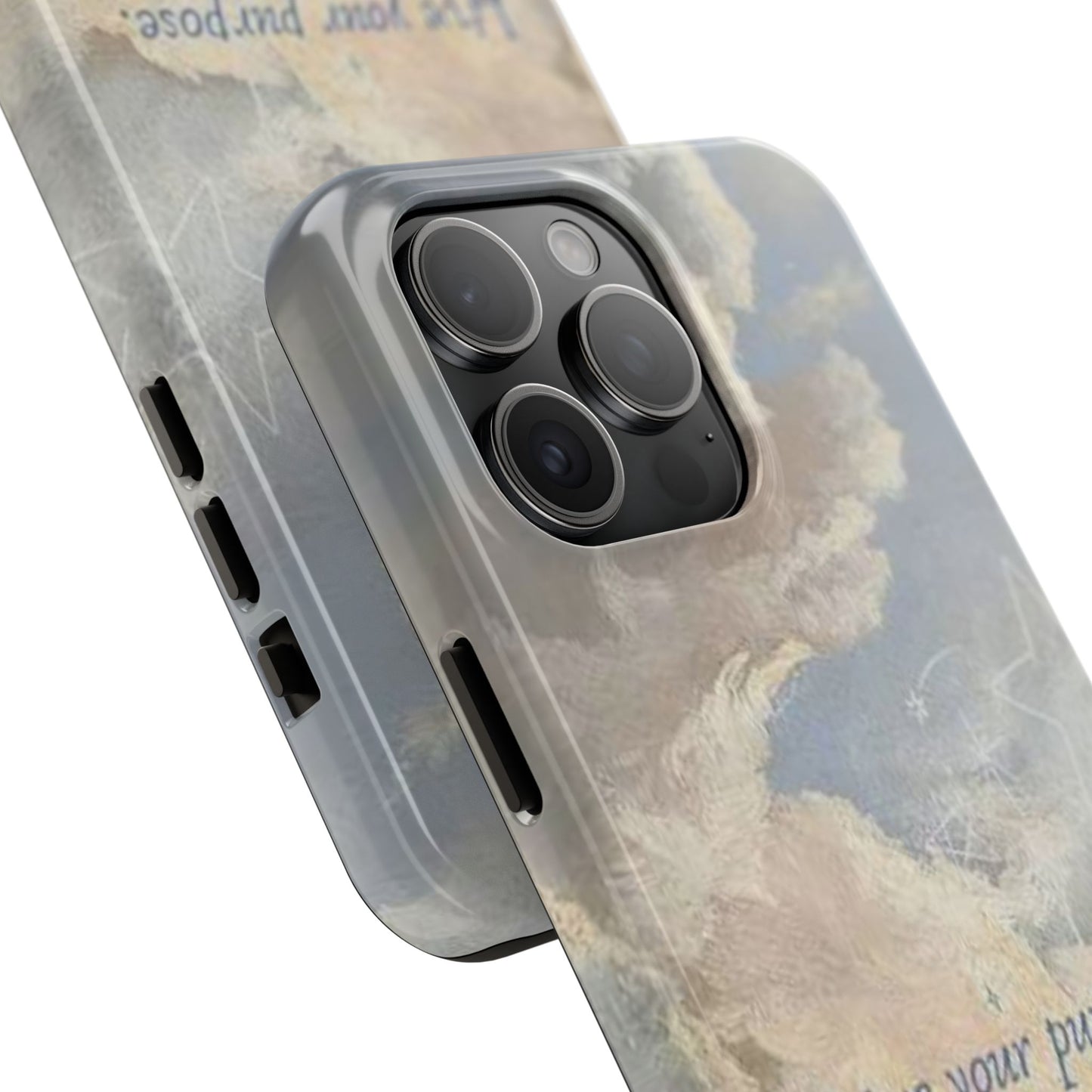 Cloudy Sky 'Live Your Purpose' Tough Phone Case — Motivational Protective Phone Cover