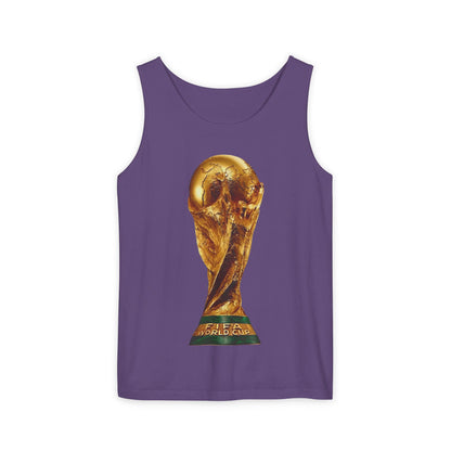World Cup Trophy Tank Top — Gold FIFA Cup Soccer Fan Shirt