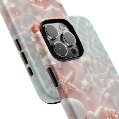 Phone Case — Pink Seashell Starfish Beach Waterproof Design
