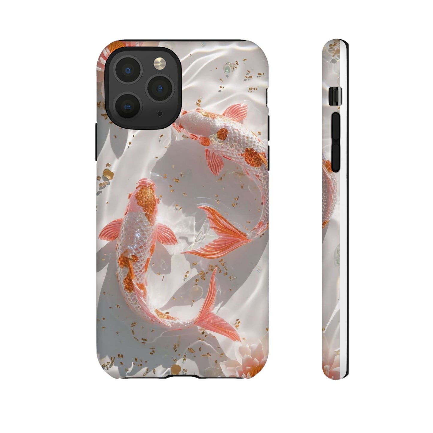 Koi Fish Phone Case "Serene Gold Fleck Watercolor"