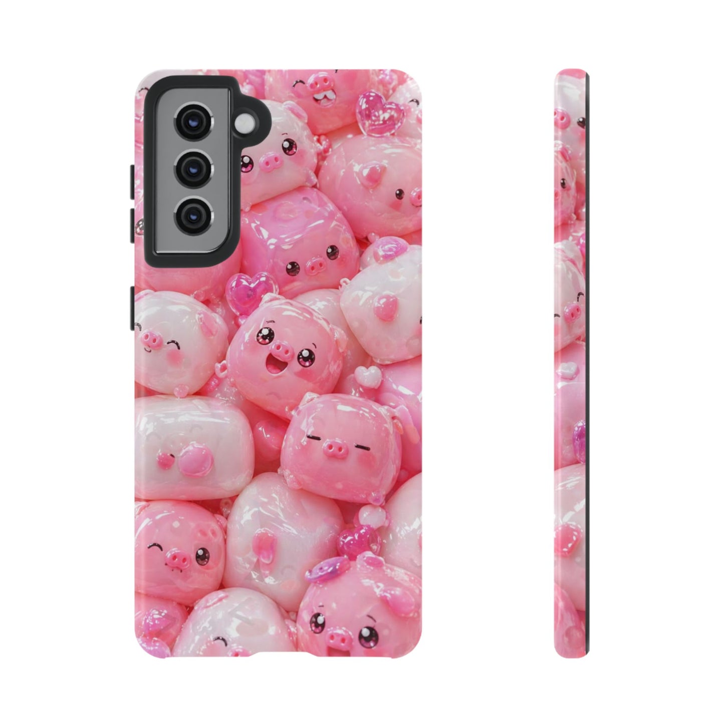 Cute Soft-Pink Character Protective Phone Case