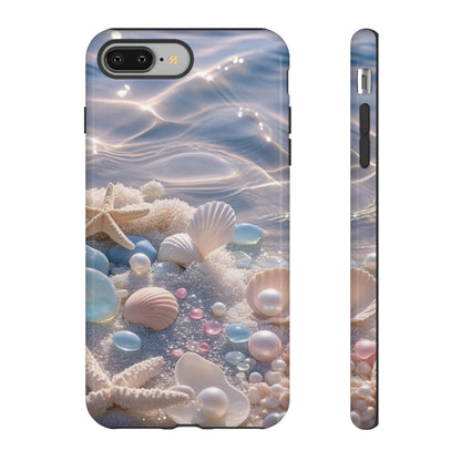 Seashell Pearl Phone Case — Pastel Beach Protective Tough Case