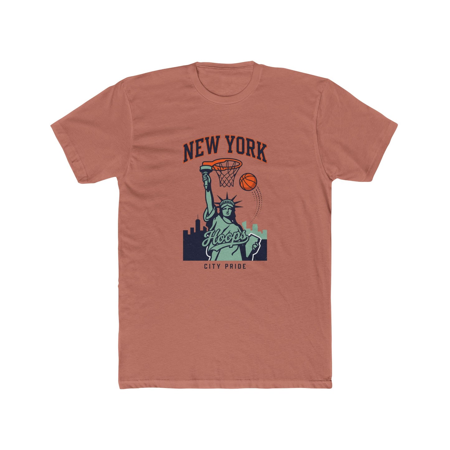 New York Hoops T-Shirt — Statue of Liberty Basketball City Pride Tee