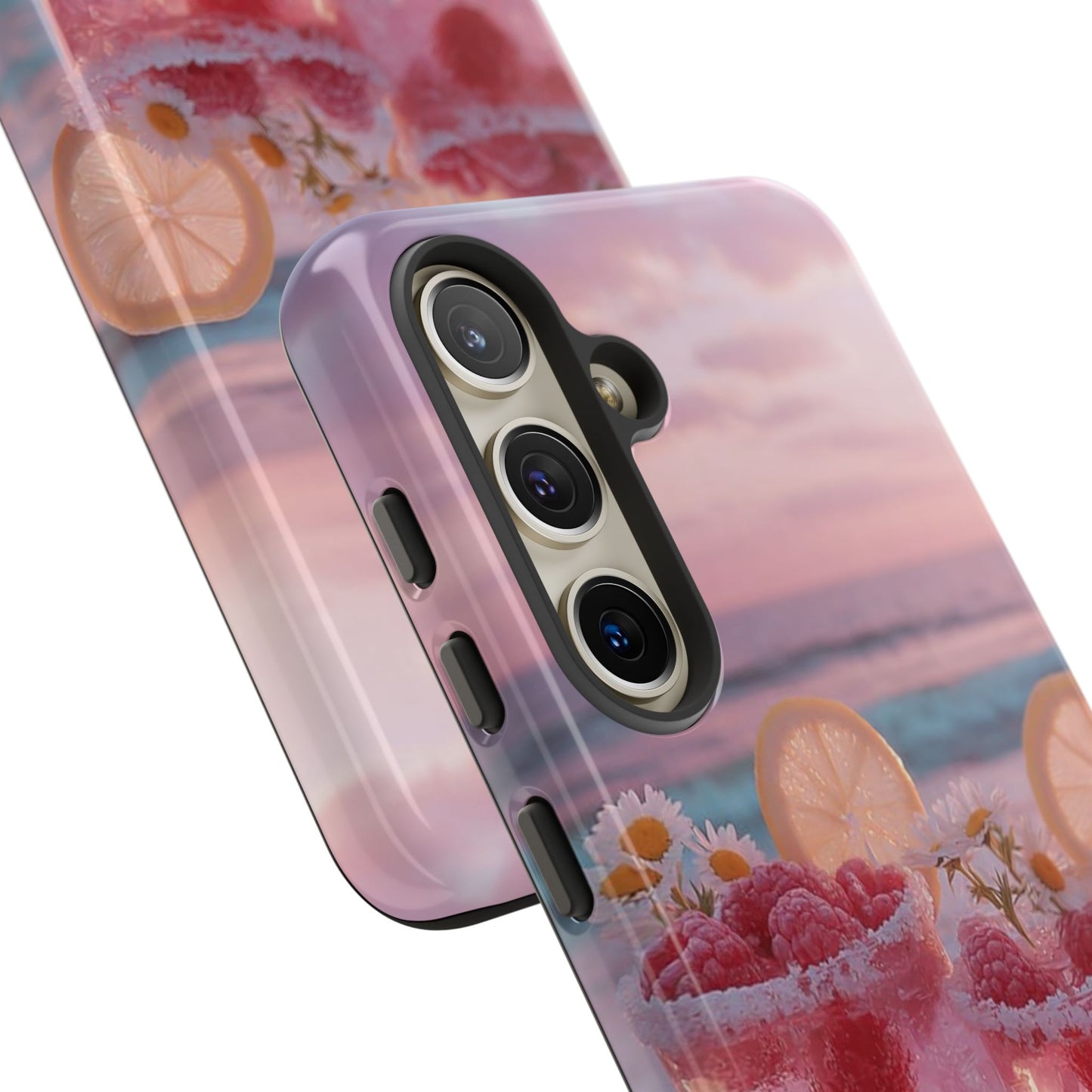 Pink Sunset Cocktail Phone Case — Beach Drink Protective Cover