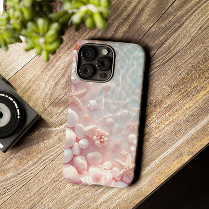Phone Case — Pink Seashell Starfish Beach Waterproof Design