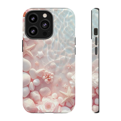 Phone Case — Pink Seashell Starfish Beach Waterproof Design