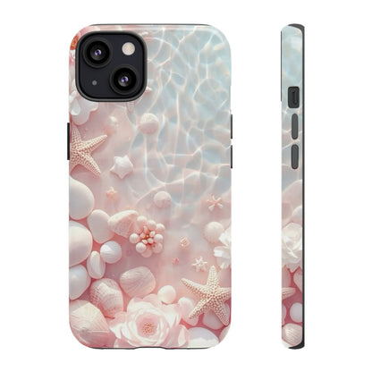 Phone Case — Pink Seashell Starfish Beach Waterproof Design