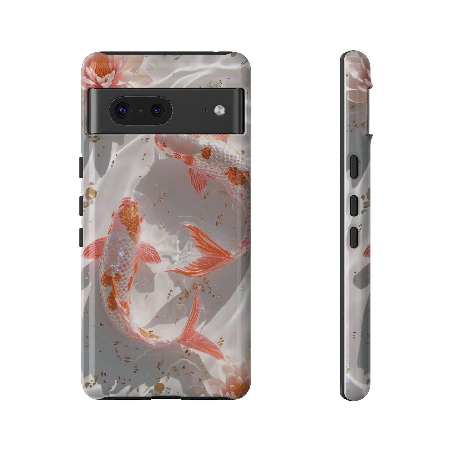Koi Fish Phone Case "Serene Gold Fleck Watercolor"