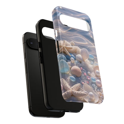 Seashell Pearl Phone Case — Pastel Beach Protective Tough Case