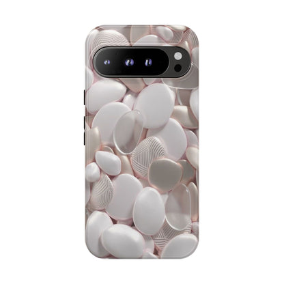Phone Case – Soft Pink Pebble Pattern Protective Tough Case