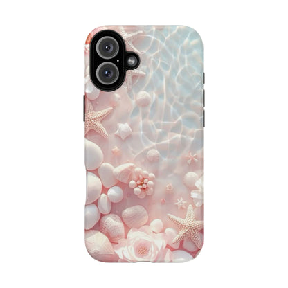 Phone Case — Pink Seashell Starfish Beach Waterproof Design