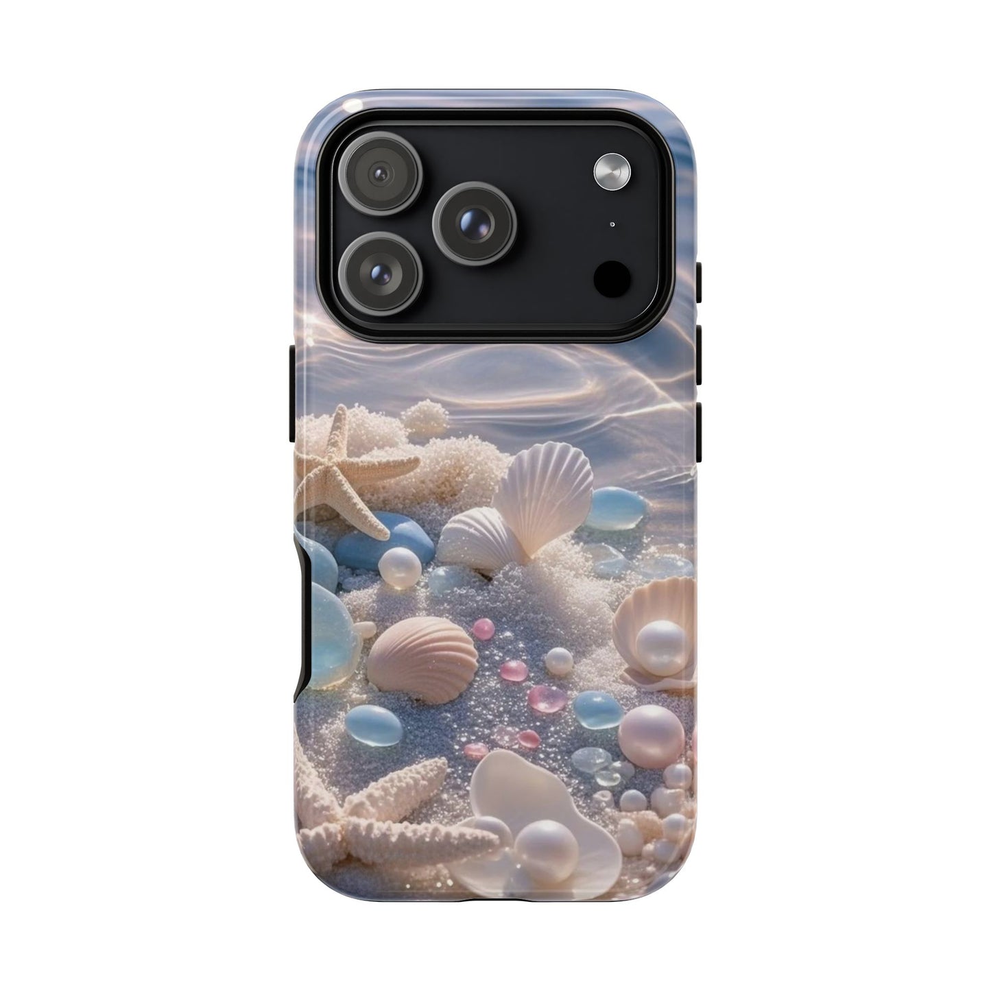 Seashell Pearl Phone Case — Pastel Beach Protective Tough Case