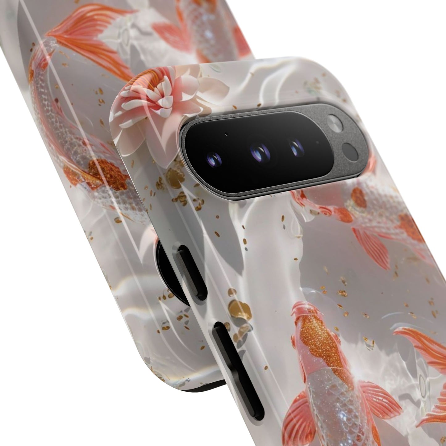 Koi Fish Phone Case "Serene Gold Fleck Watercolor"