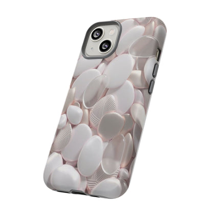 Phone Case – Soft Pink Pebble Pattern Protective Tough Case