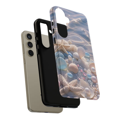Seashell Pearl Phone Case — Pastel Beach Protective Tough Case