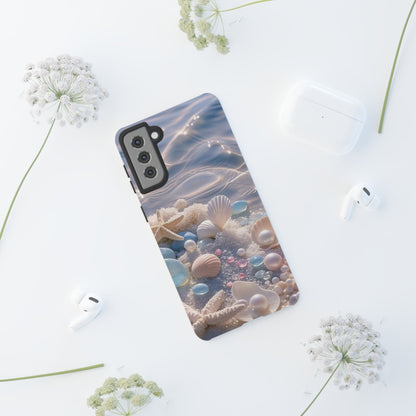 Tough Cases — Pastel Seashell Phone Case (Beach Shells, Pearls & Starfish)
