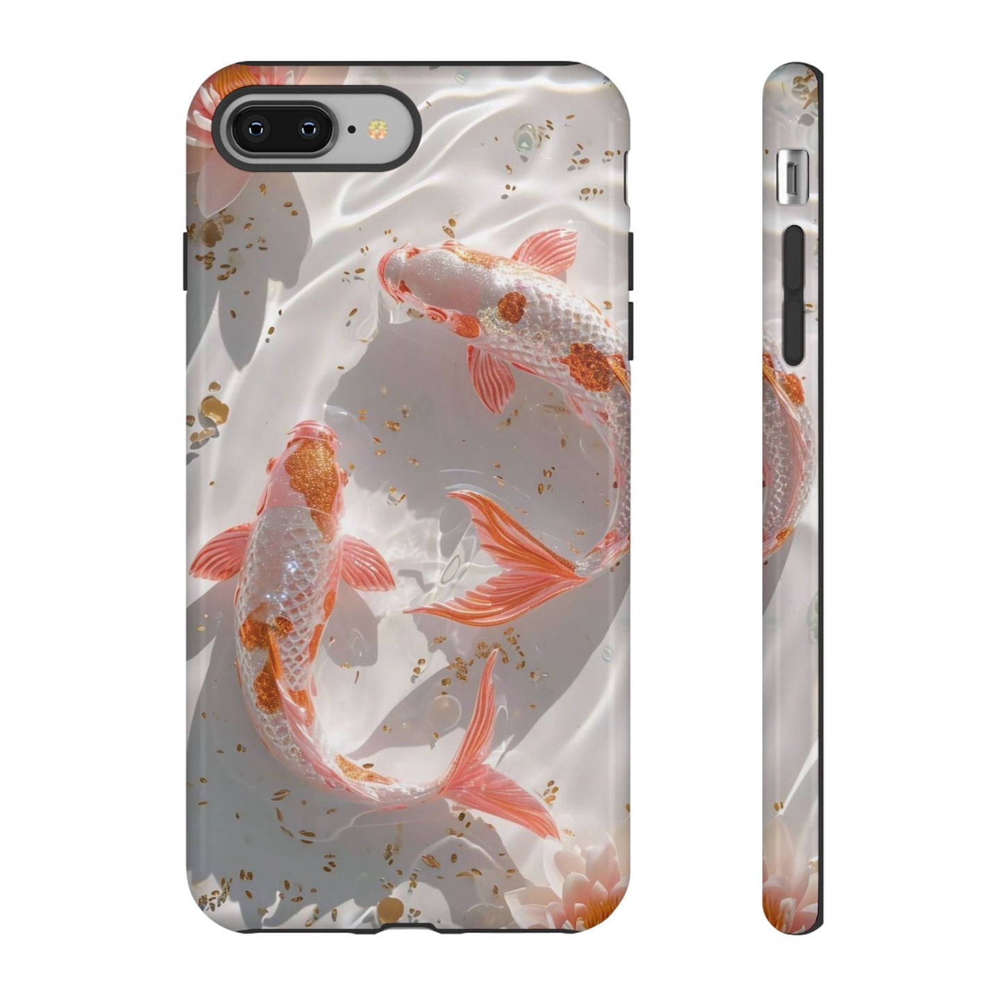 Koi Fish Phone Case "Serene Gold Fleck Watercolor"