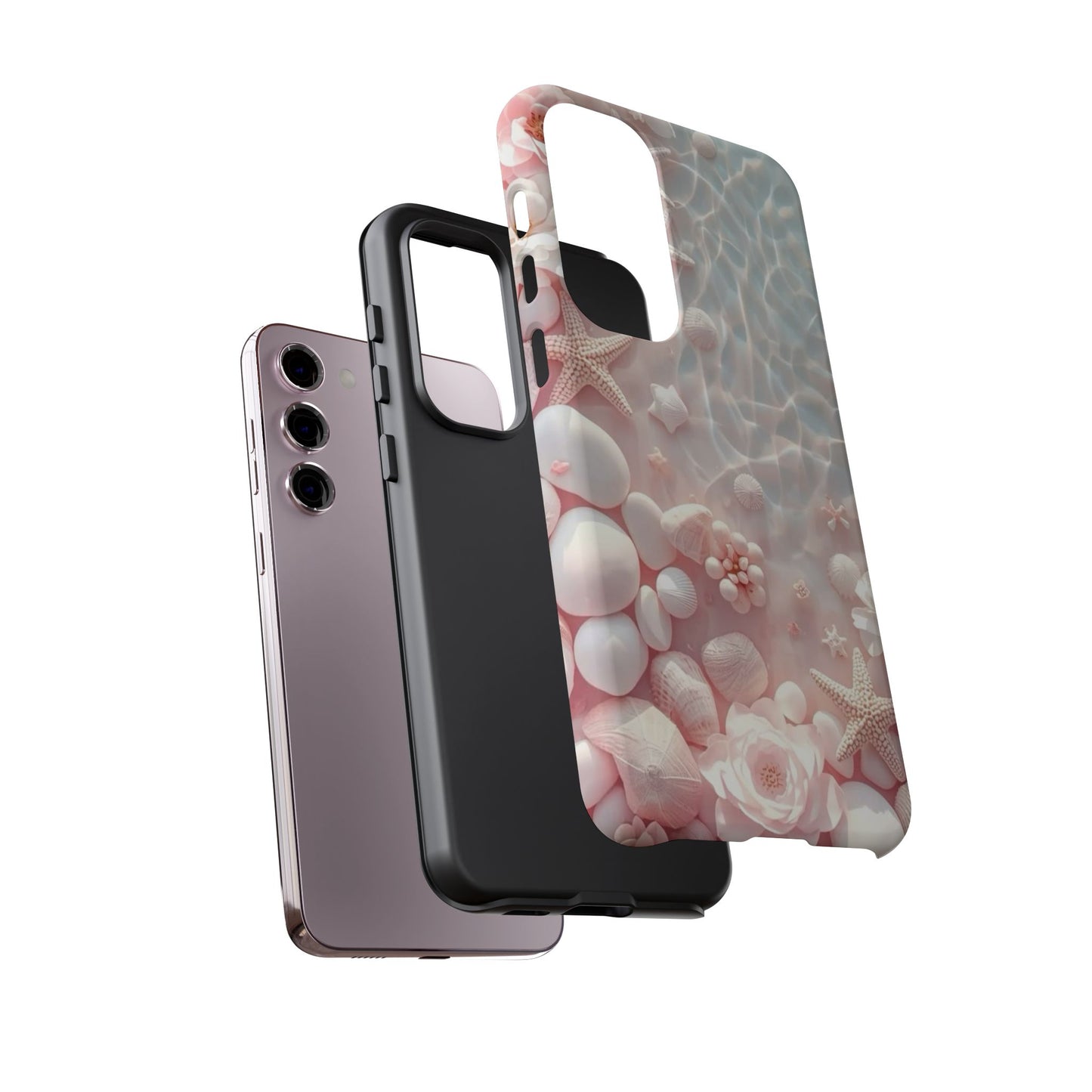 Tough Case - Pink Seashell Beach Phone Case